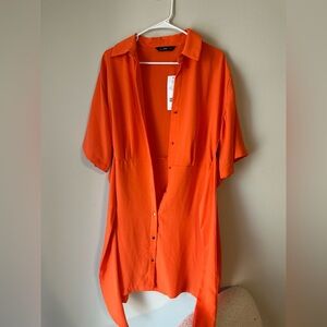 F&F Orange Button Down Dress